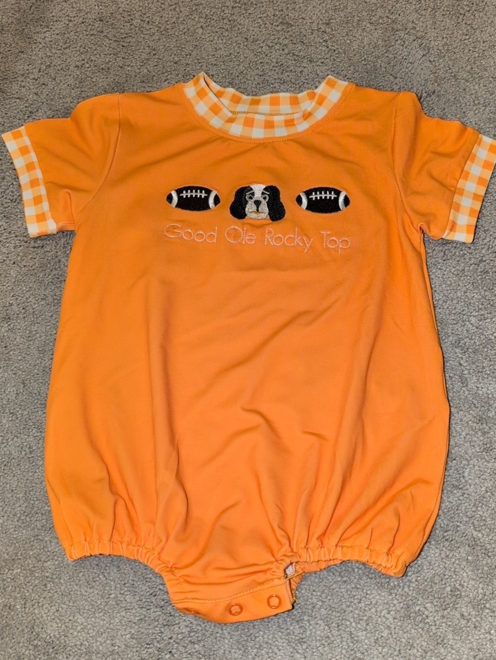 Good Ole Rocky Top Orange Baby One-Piece Romper